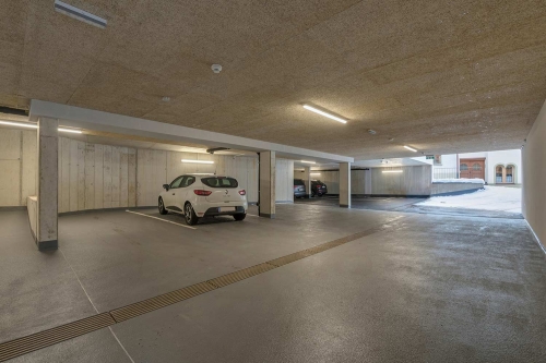 Modern underground parking including E-charging station, St. Anton am Arlberg